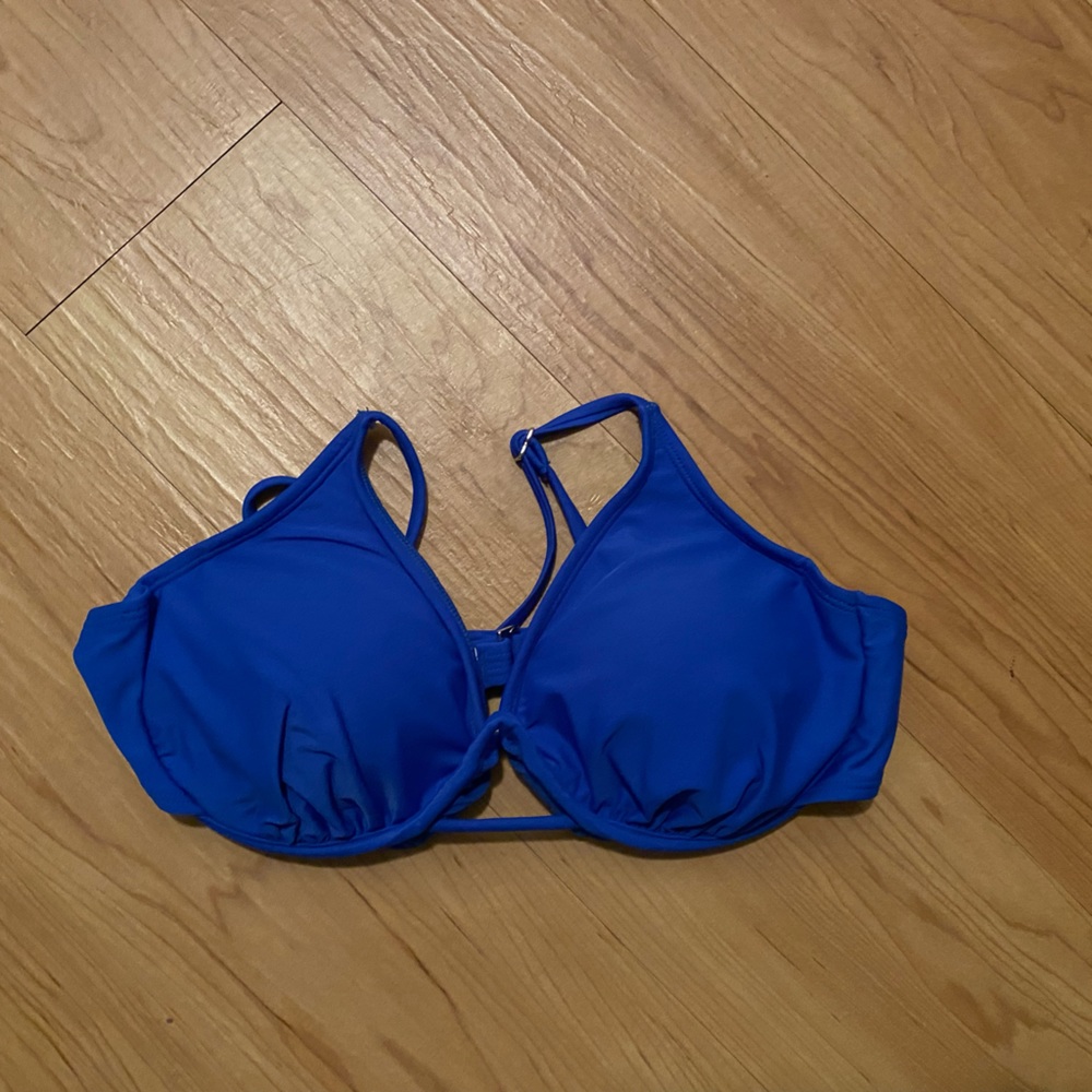 Blue bikini top